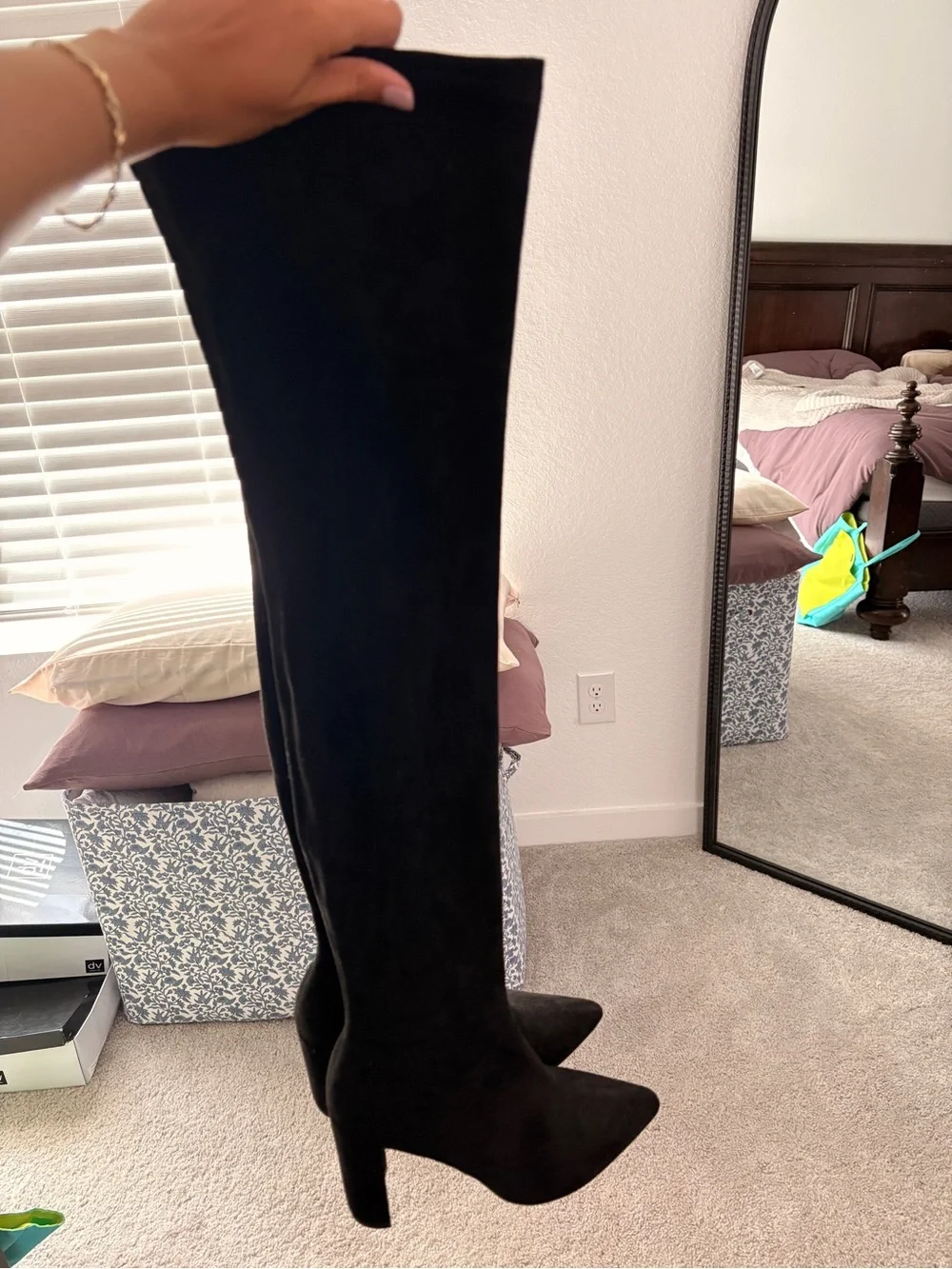 Women’s Over-the-Knee Black Suede Boots